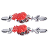 2Set Drawer Pull Knob Zinc Alloy Cabinet Wardrobe Closet Knob for Kitchen Furniture Decoration1077D Red Octopus