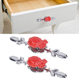 2Set Drawer Pull Knob Zinc Alloy Cabinet Wardrobe Closet Knob for Kitchen Furniture Decoration1077D Red Octopus