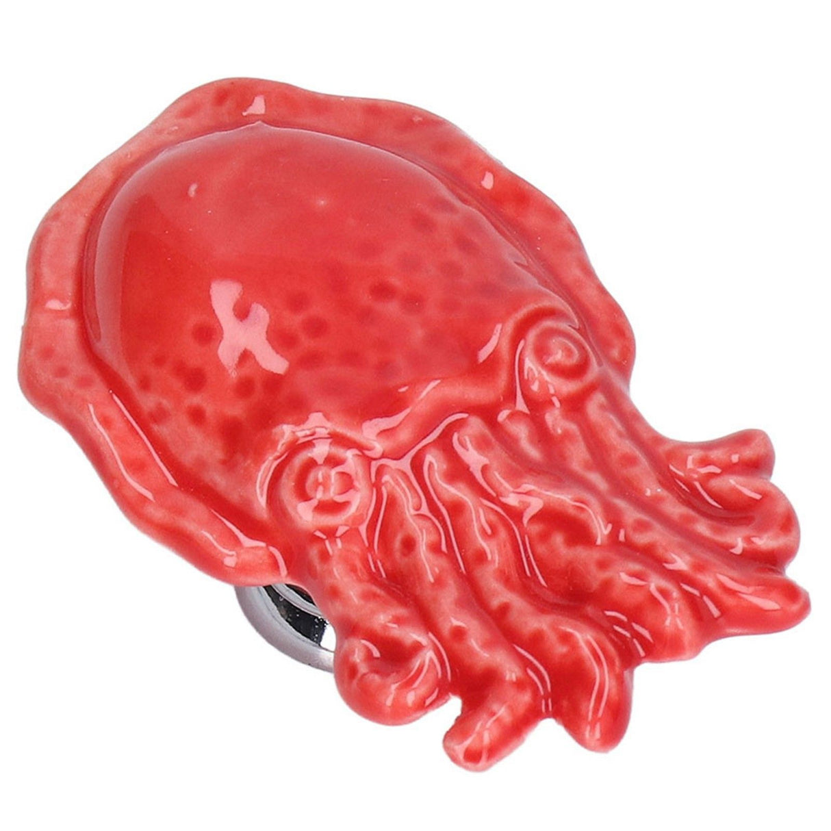 2Set Drawer Pull Knob Zinc Alloy Cabinet Wardrobe Closet Knob for Kitchen Furniture Decoration1077D Red Octopus