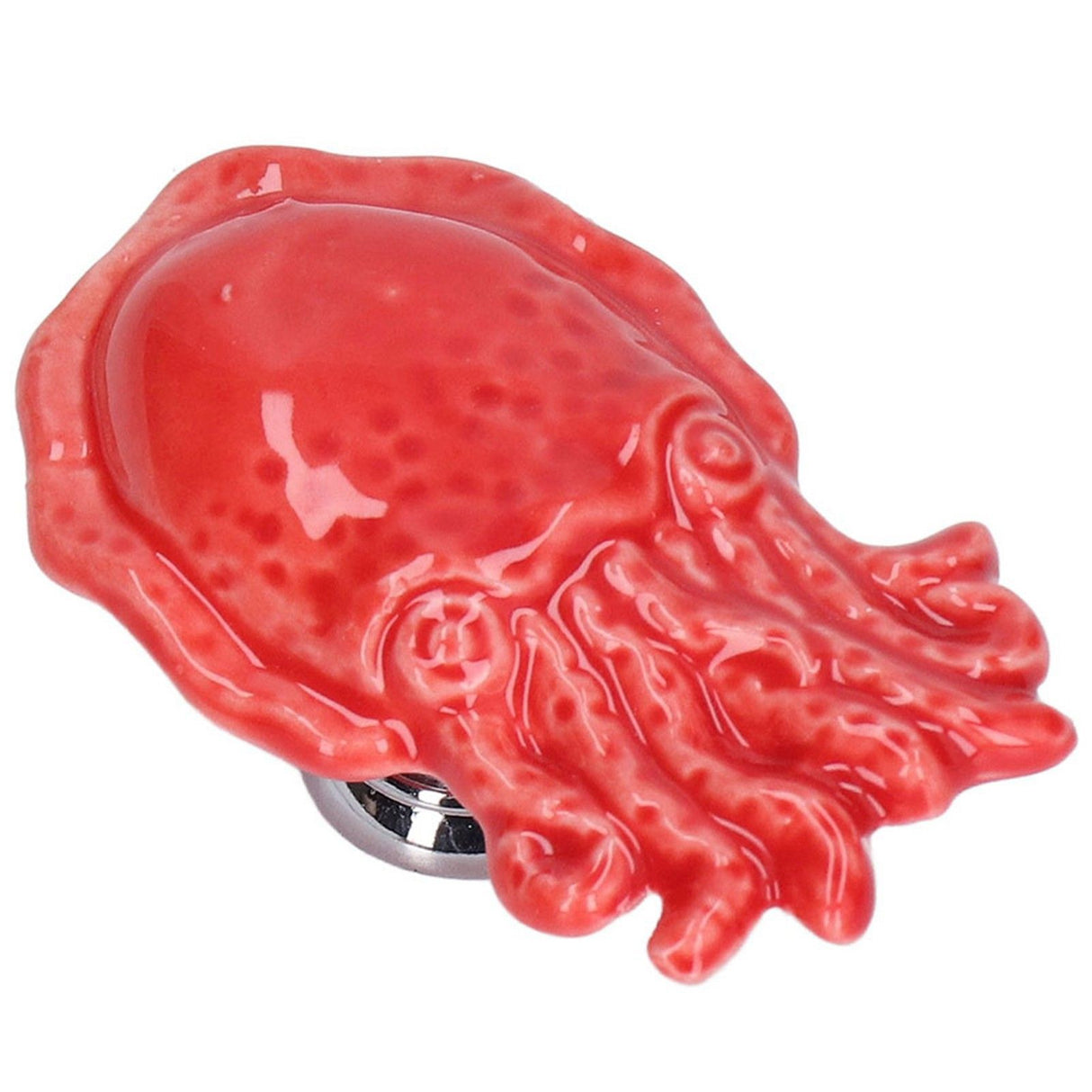 2Set Drawer Pull Knob Zinc Alloy Cabinet Wardrobe Closet Knob for Kitchen Furniture Decoration1077D Red Octopus