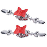 2Set Drawer Pull Knob Zinc Alloy Cabinet Wardrobe Closet Knob for Kitchen Furniture Decoration1077D Red Butterfly