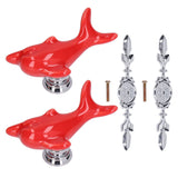 2Set Drawer Pull Knob Zinc Alloy Cabinet Wardrobe Closet Knob for Kitchen Furniture Decoration1077D Red Dolphin
