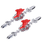 2Set Drawer Pull Knob Zinc Alloy Cabinet Wardrobe Closet Knob for Kitchen Furniture Decoration1077D Red Dolphin