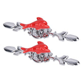 2Set Drawer Pull Knob Zinc Alloy Cabinet Wardrobe Closet Knob for Kitchen Furniture Decoration1077D Red Dolphin - Low Angle
