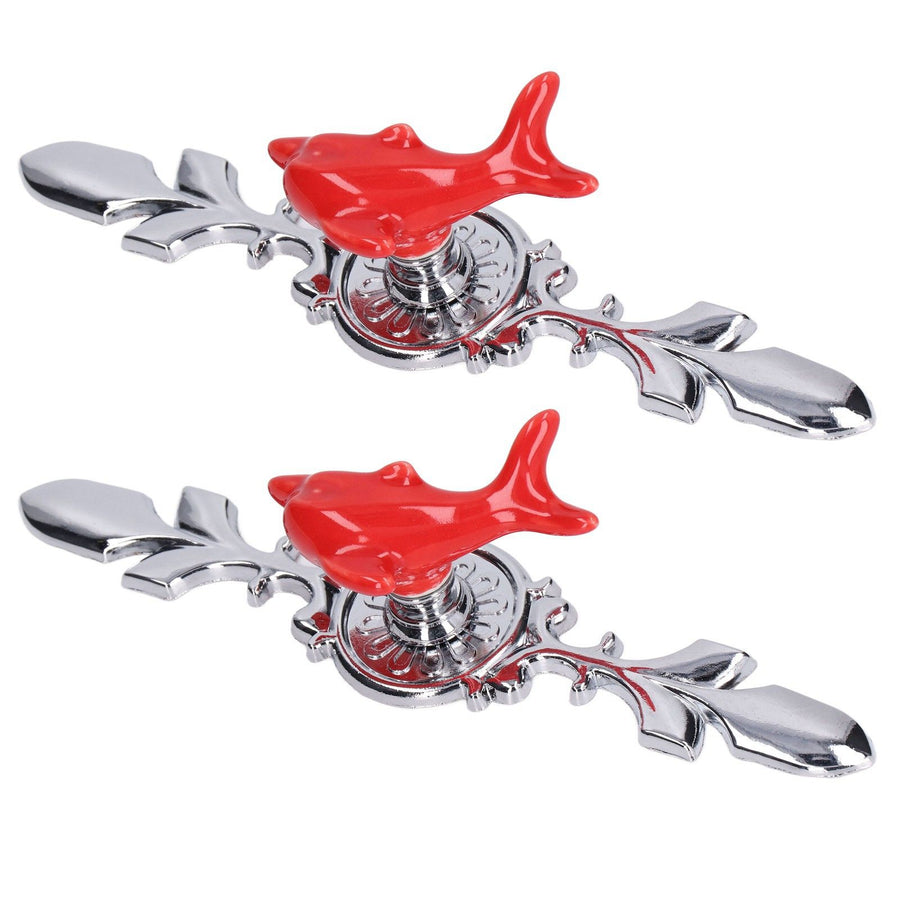 2Set Drawer Pull Knob Zinc Alloy Cabinet Wardrobe Closet Knob for Kitchen Furniture Decoration1077D Red Dolphin