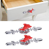 2Set Drawer Pull Knob Zinc Alloy Cabinet Wardrobe Closet Knob for Kitchen Furniture Decoration1077D Red Dolphin - Extra Image