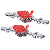 2Set Drawer Pull Knob Zinc Alloy Cabinet Wardrobe Closet Knob for Kitchen Furniture Decoration1077D Red Grass Carp