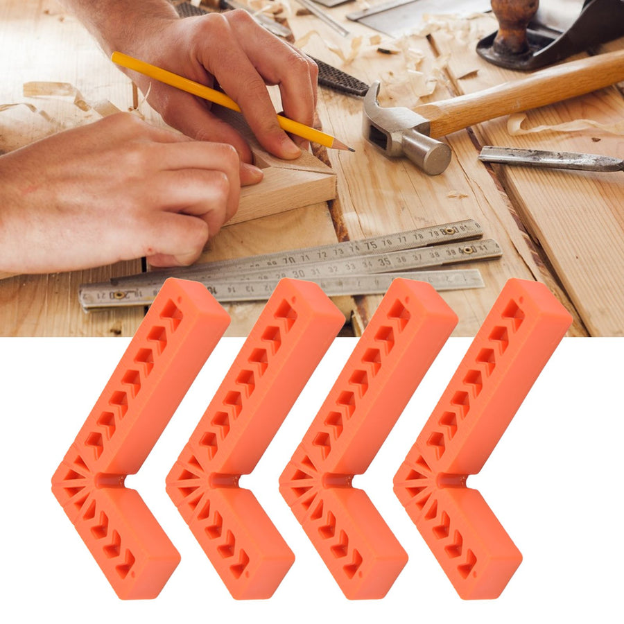 4Pcs L Type Plastic Squares Multi Purpose Strong Practicability Easy to Use Plastic Right Angle Positioner for Drawers4 Inches 100mm