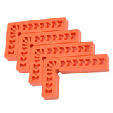 4Pcs L Type Plastic Squares Multi Purpose Strong Practicability Easy to Use Plastic Right Angle Positioner for Drawers6 Inches 150mm - Top-Down View
