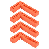 4Pcs L Type Plastic Squares Multi Purpose Strong Practicability Easy to Use Plastic Right Angle Positioner for Drawers6 Inches 150mm - Rear View