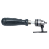 Hand Drill Carbon Steel Manual Crank Drill with Chuck Key and 5pcs Drill Bit for Plastic Wood Jewelry Resin Nut