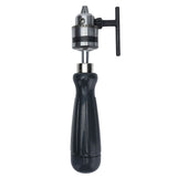 Hand Drill Carbon Steel Manual Crank Drill with Chuck Key and 5pcs Drill Bit for Plastic Wood Jewelry Resin Nut