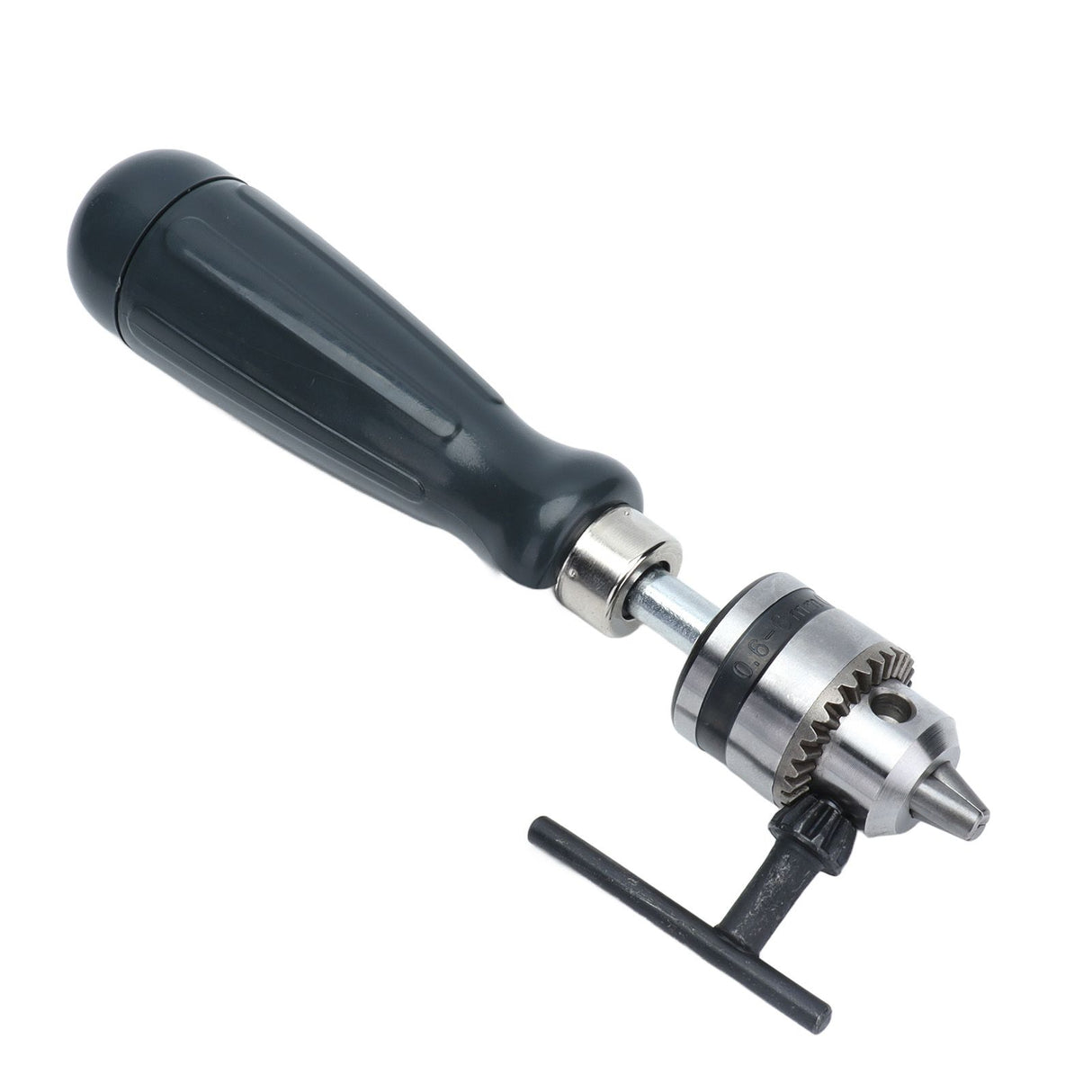 Hand Drill Carbon Steel Manual Crank Drill with Chuck Key and 5pcs Drill Bit for Plastic Wood Jewelry Resin Nut