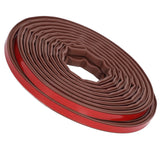 6m Door Sealing Strip Silicone Rubber Self Adhesive Weather Strip Brown Window Sealing Strip for HomeHeight 6mm / 0.2in
