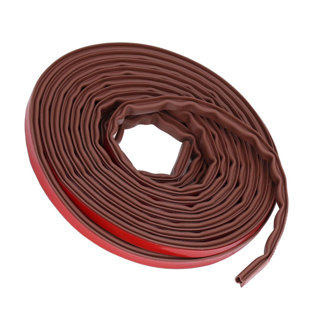 6m Door Sealing Strip Silicone Rubber Self Adhesive Weather Strip Brown Window Sealing Strip for HomeHeight 6mm / 0.2in