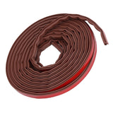 6m Door Sealing Strip Silicone Rubber Self Adhesive Weather Strip Brown Window Sealing Strip for HomeHeight 6mm / 0.2in - Top-Down View