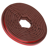 6m Door Sealing Strip Silicone Rubber Self Adhesive Weather Strip Brown Window Sealing Strip for HomeHeight 6mm / 0.2in - Extra Image