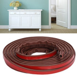 6m Door Sealing Strip Silicone Rubber Self Adhesive Weather Strip Brown Window Sealing Strip for HomeHeight 6mm / 0.2in - Extra Image