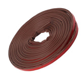 6m Door Sealing Strip Silicone Rubber Self Adhesive Weather Strip Brown Window Sealing Strip for HomeHeight 8mm / 0.3in