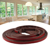 6m Door Sealing Strip Silicone Rubber Self Adhesive Weather Strip Brown Window Sealing Strip for HomeHeight 8mm / 0.3in - Extra Image