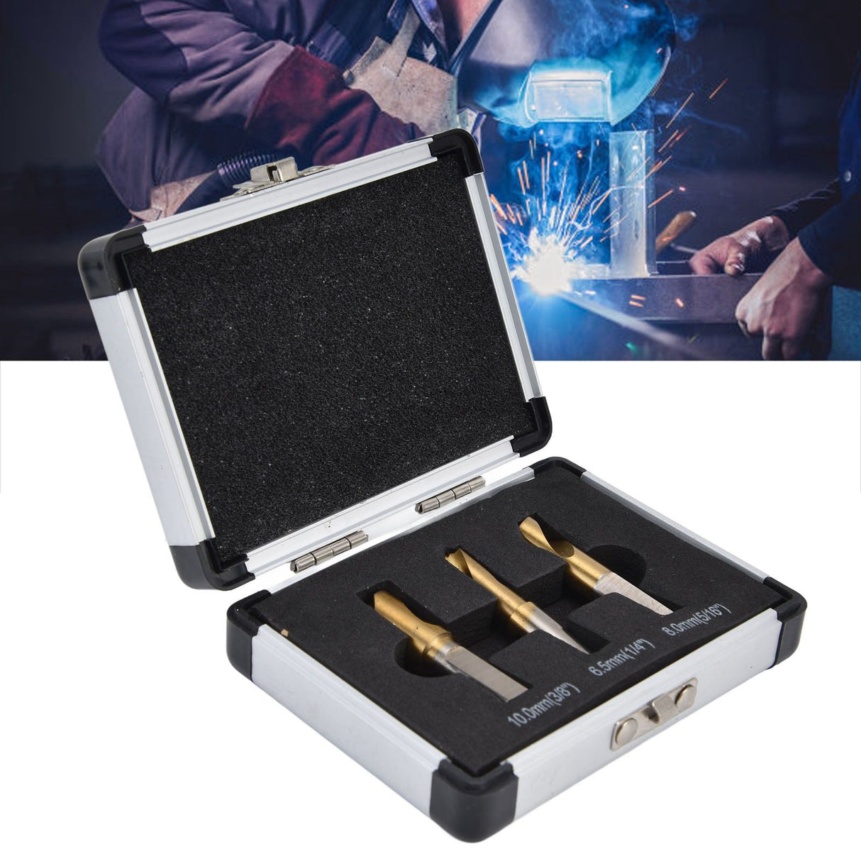 3PCS Weld Cutter Drill Bit High Speed Steel Welding Drill Bit Wear Resistant Weld Cutter Tool