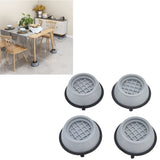 4pcs Washing Machine Pad Shockproof Noise Cancelling Prevent Slip Washer Foot Cushion for Refrigerator Dryer8cm Diameter