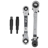 CT122 Refrigerator Ratchet Wrench 1/4 3/16 5/16 3/8 Stainless Steel Wrench Air Conditioner Repair Tool for Household