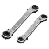 CT122 Refrigerator Ratchet Wrench 1/4 3/16 5/16 3/8 Stainless Steel Wrench Air Conditioner Repair Tool for Household - Top-Down View