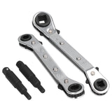 CT122 Refrigerator Ratchet Wrench 1/4 3/16 5/16 3/8 Stainless Steel Wrench Air Conditioner Repair Tool for Household