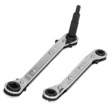 CT122 Refrigerator Ratchet Wrench 1/4 3/16 5/16 3/8 Stainless Steel Wrench Air Conditioner Repair Tool for Household - Extra Image