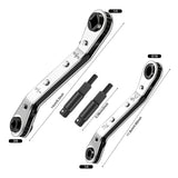CT122 Refrigerator Ratchet Wrench 1/4 3/16 5/16 3/8 Stainless Steel Wrench Air Conditioner Repair Tool for Household
