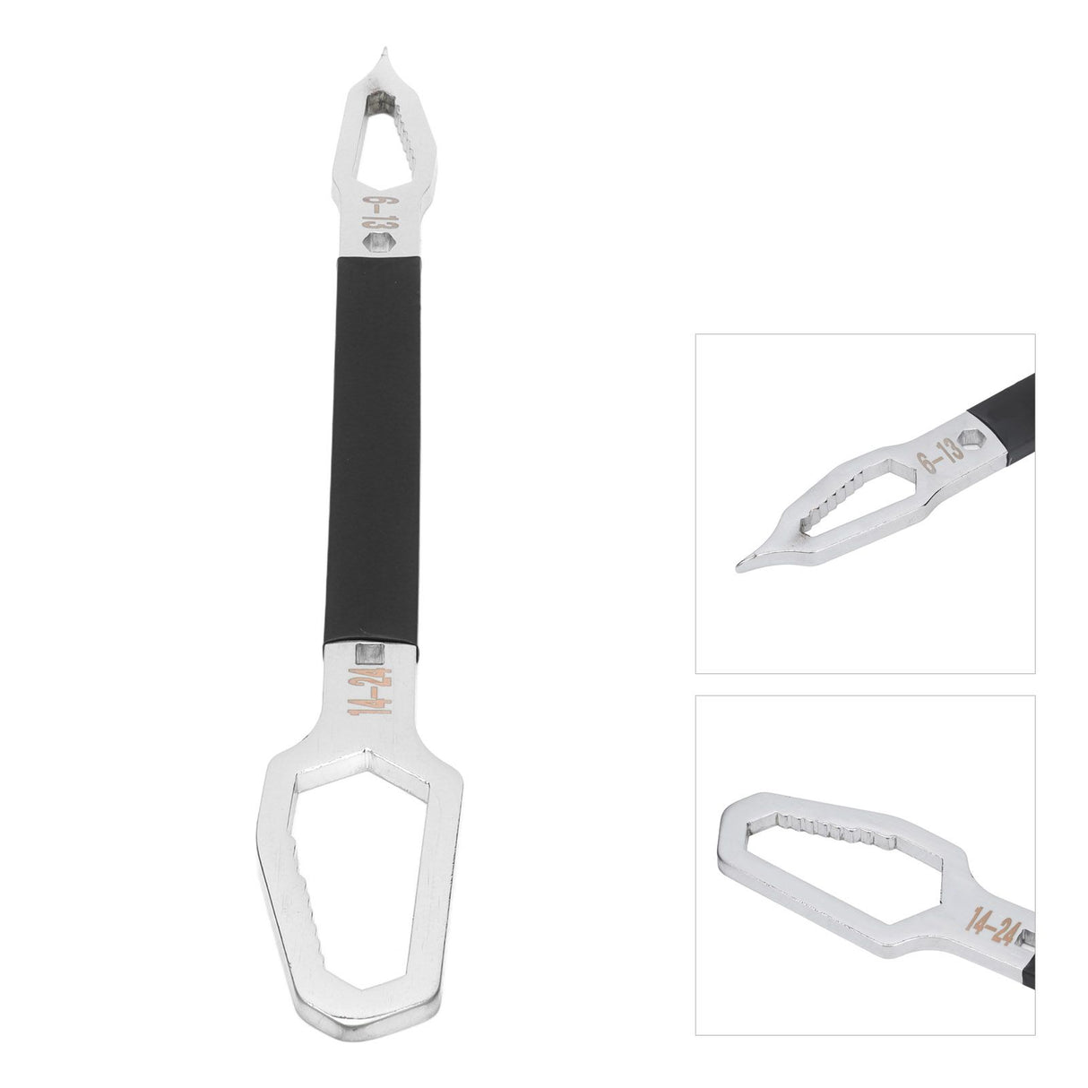 Shaped Wrench Double Ended Multifunctional Universal Unique Ultra Long Design Hardware Hand ToolBlack
