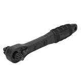 Ratchet Wrench 2 in 1 Black Carbon Steel Multifunctional Quick Drill Chuck Wrench for Universal Electric Drills