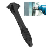 Ratchet Wrench 2 in 1 Black Carbon Steel Multifunctional Quick Drill Chuck Wrench for Universal Electric Drills - Extra Image