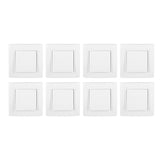 8Pcs Single Pole Light Switch 10A/250V Wall Decorative Paddle Rocker Switch European Regulations for House Use