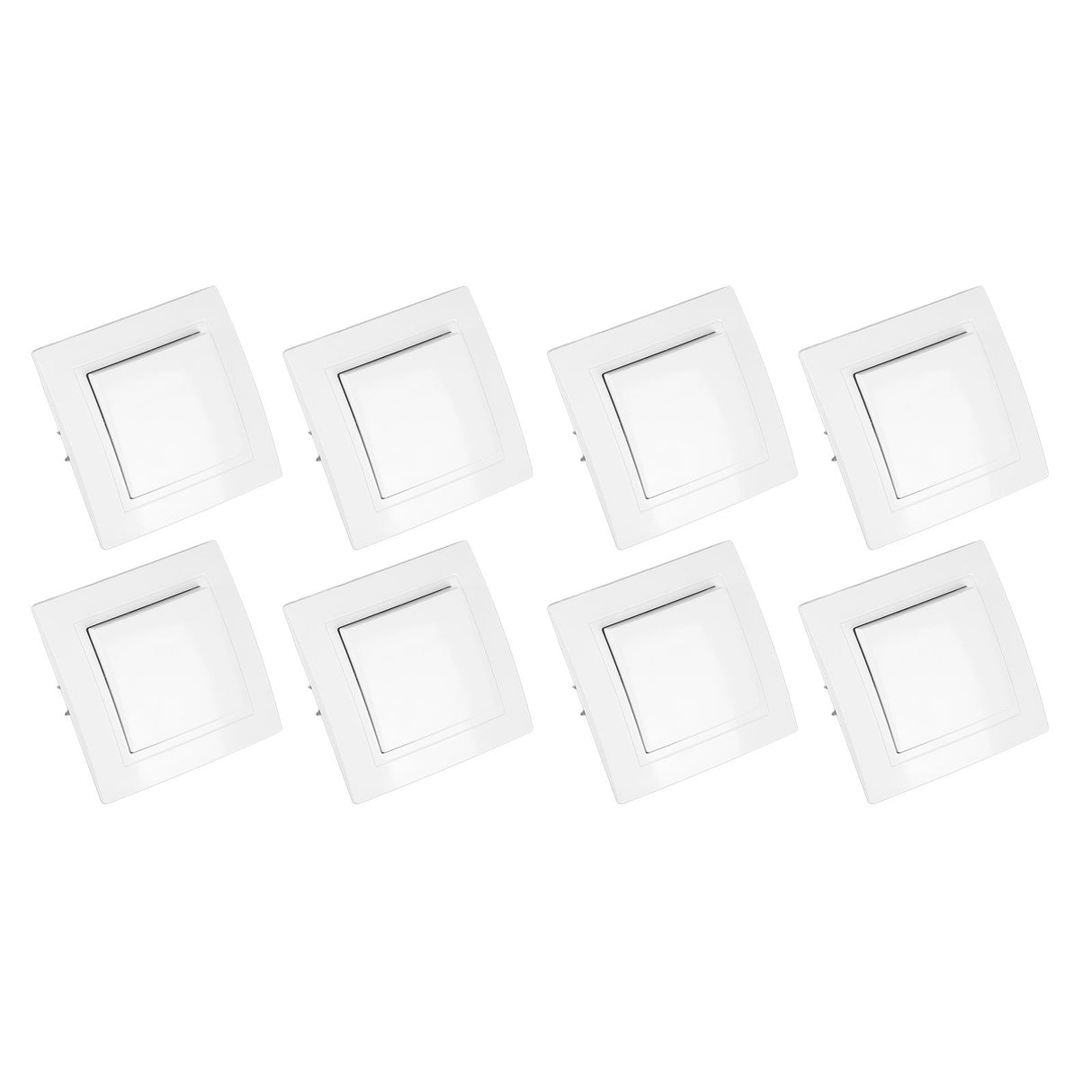 8Pcs Single Pole Light Switch 10A/250V Wall Decorative Paddle Rocker Switch European Regulations for House Use