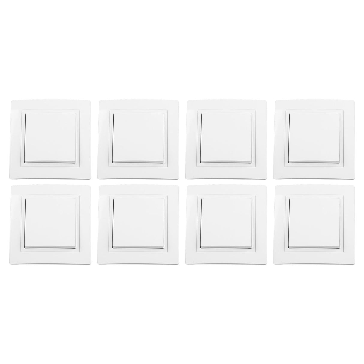 8Pcs Single Pole Light Switch 10A/250V Wall Decorative Paddle Rocker Switch European Regulations for House Use