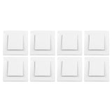8Pcs Single Pole Light Switch 10A/250V Wall Decorative Paddle Rocker Switch European Regulations for House Use