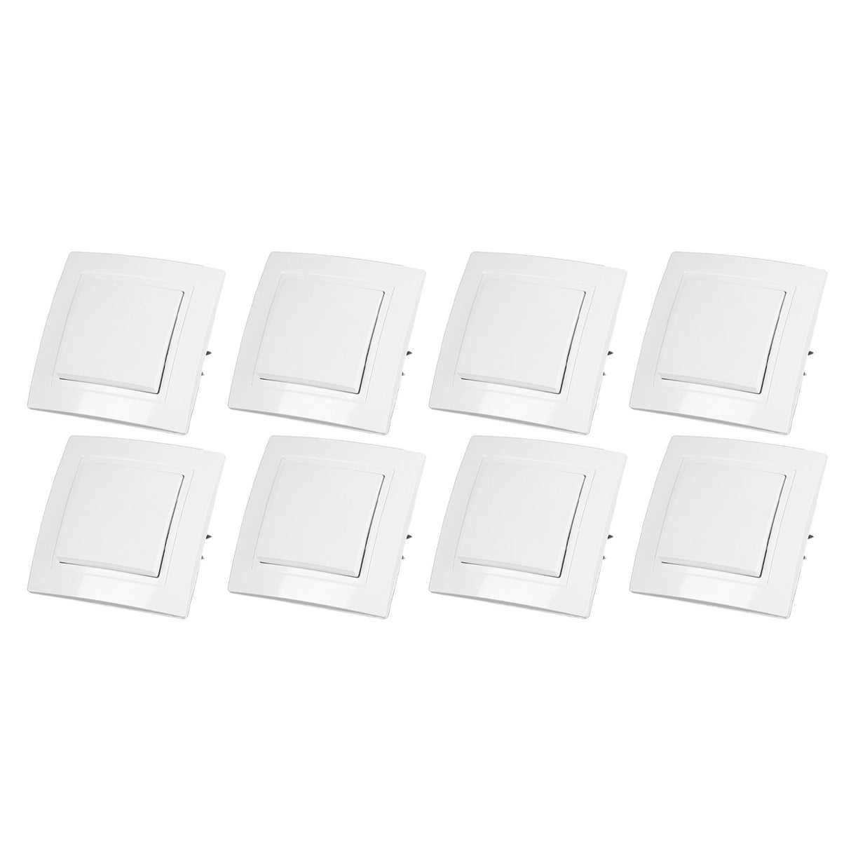 8Pcs Single Pole Light Switch 10A/250V Wall Decorative Paddle Rocker Switch European Regulations for House Use