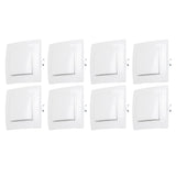 8Pcs Single Pole Light Switch 10A/250V Wall Decorative Paddle Rocker Switch European Regulations for House Use - Extra Image