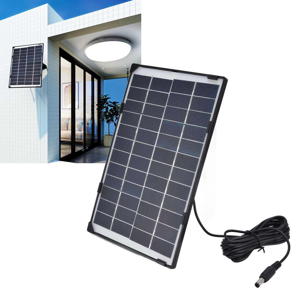 DC5521 Output 6W 12V Solar Panel DIY Solar Charger Polysilicon Tablet Generator for Lamp