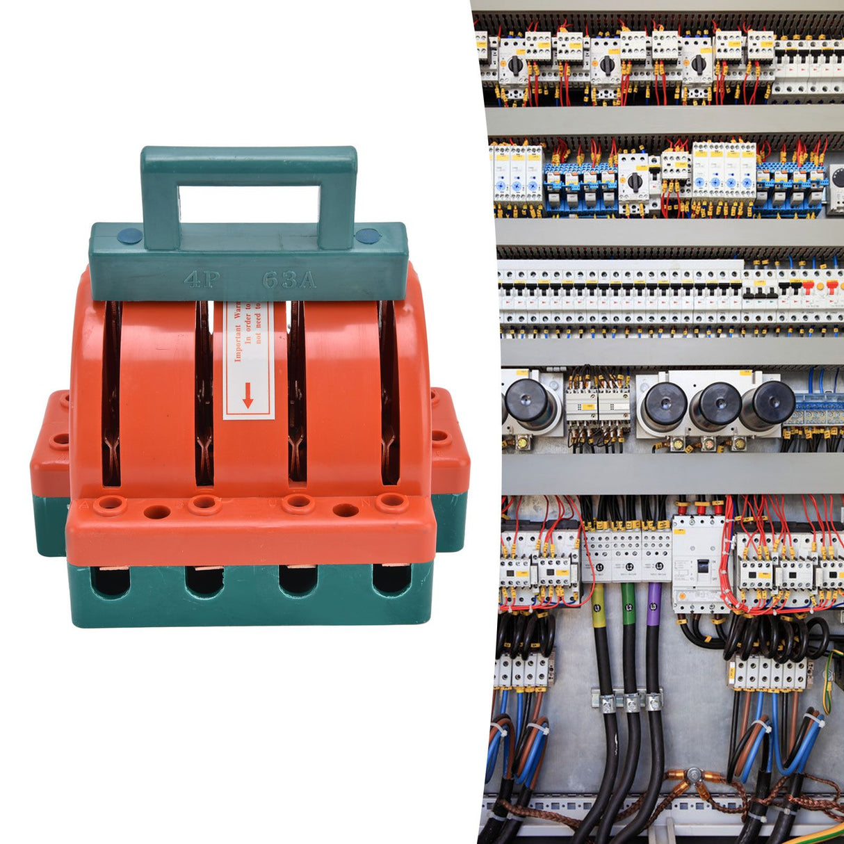 4P 63A 380V Disconnect Knife Switch Double Throw Knife Safety Disconnect Switch for Industrial Enterprises