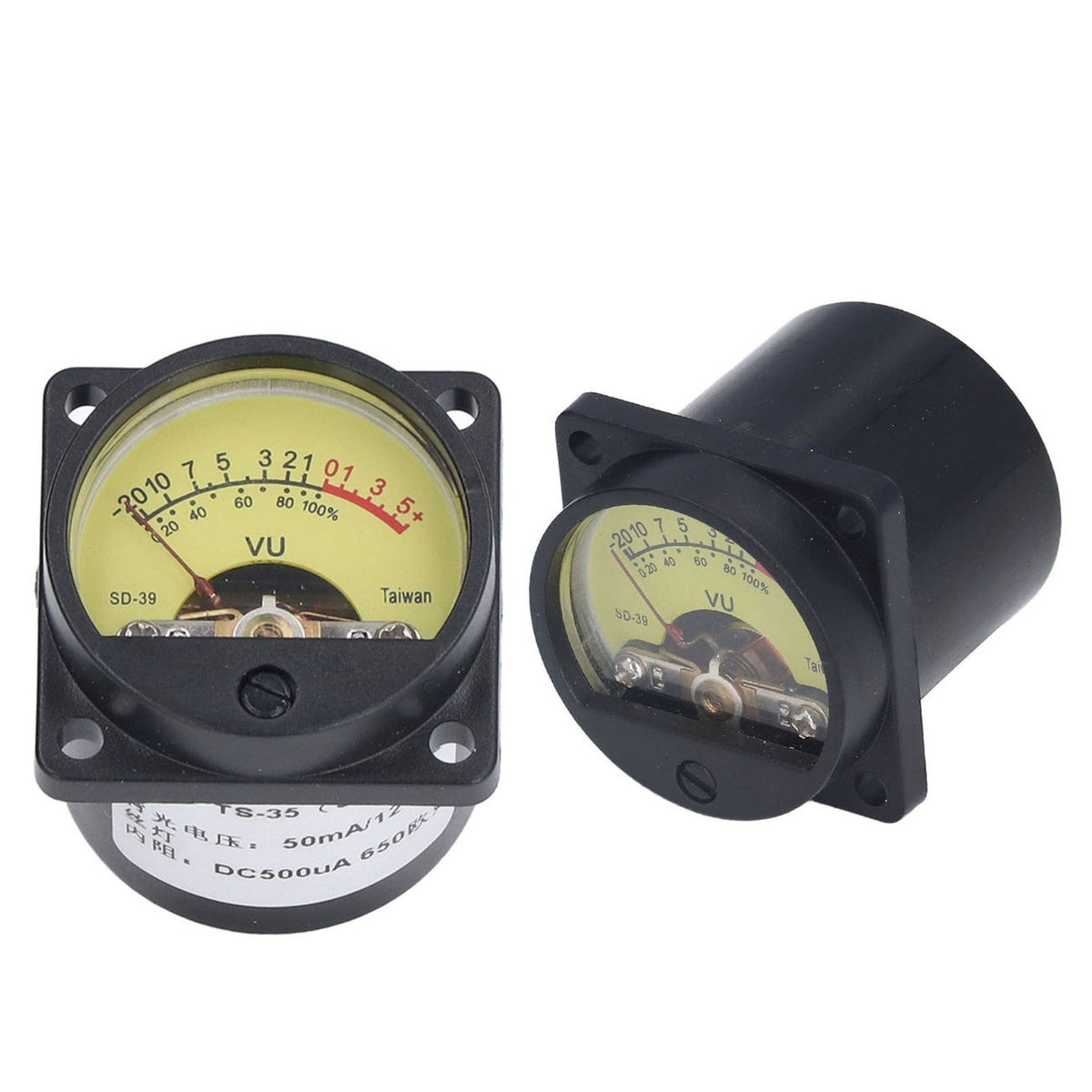 VU Meter Vibration Static Proof Amplifier Volume Level Meter with Backlight for Recording Studio Home Speaker 50mA 12V