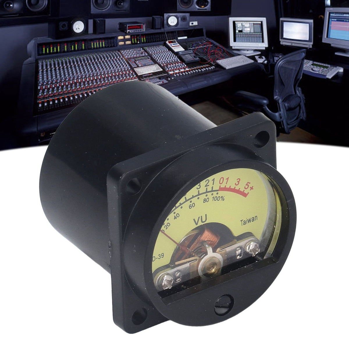 VU Meter Vibration Static Proof Amplifier Volume Level Meter with Backlight for Recording Studio Home Speaker 50mA 12V