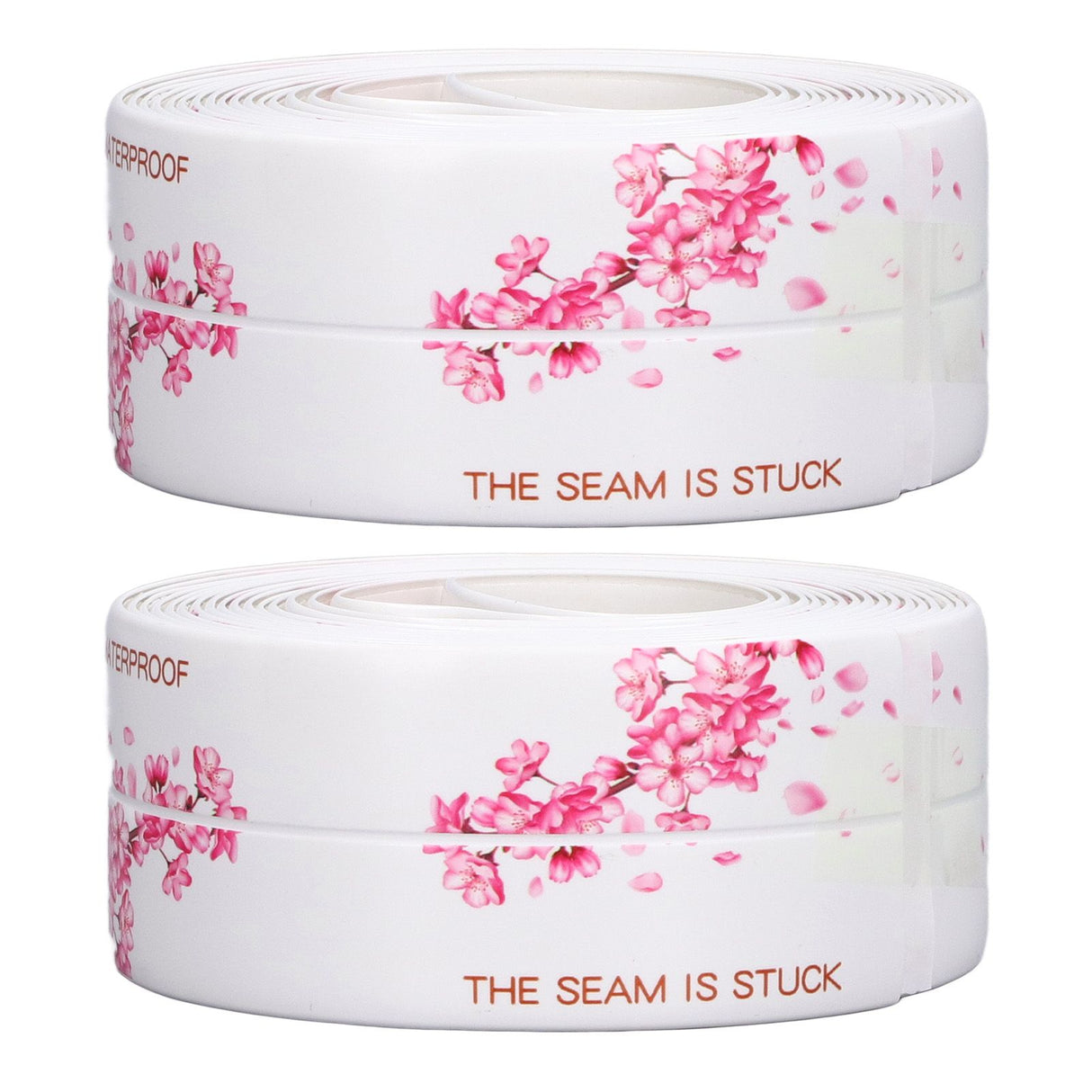 2Pcs Waterproof Tape Self Adhesive PVC Sealing Caulking Strip for Kitchen Bathroom 3.2 Meter