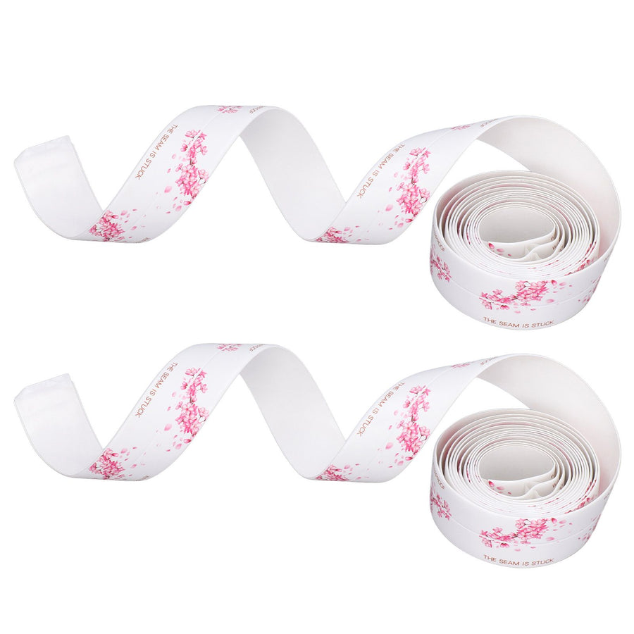 2Pcs Waterproof Tape Self Adhesive PVC Sealing Caulking Strip for Kitchen Bathroom 3.2 Meter