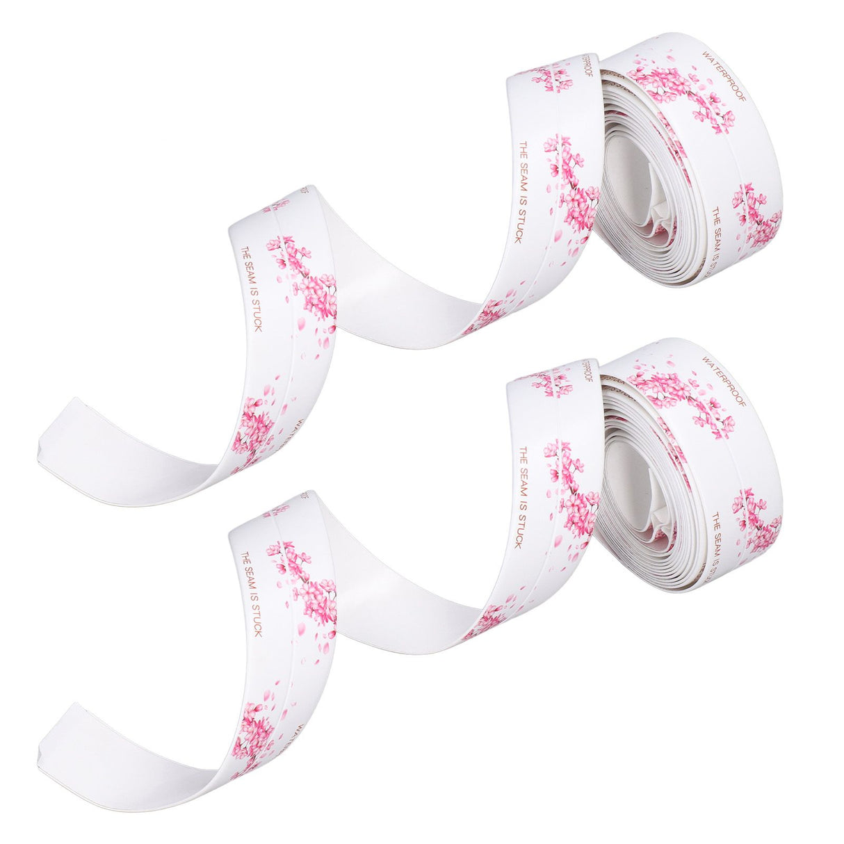 2Pcs Waterproof Tape Self Adhesive PVC Sealing Caulking Strip for Kitchen Bathroom 3.2 Meter