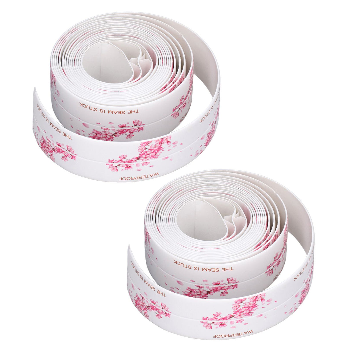 2Pcs Waterproof Tape Self Adhesive PVC Sealing Caulking Strip for Kitchen Bathroom 3.2 Meter