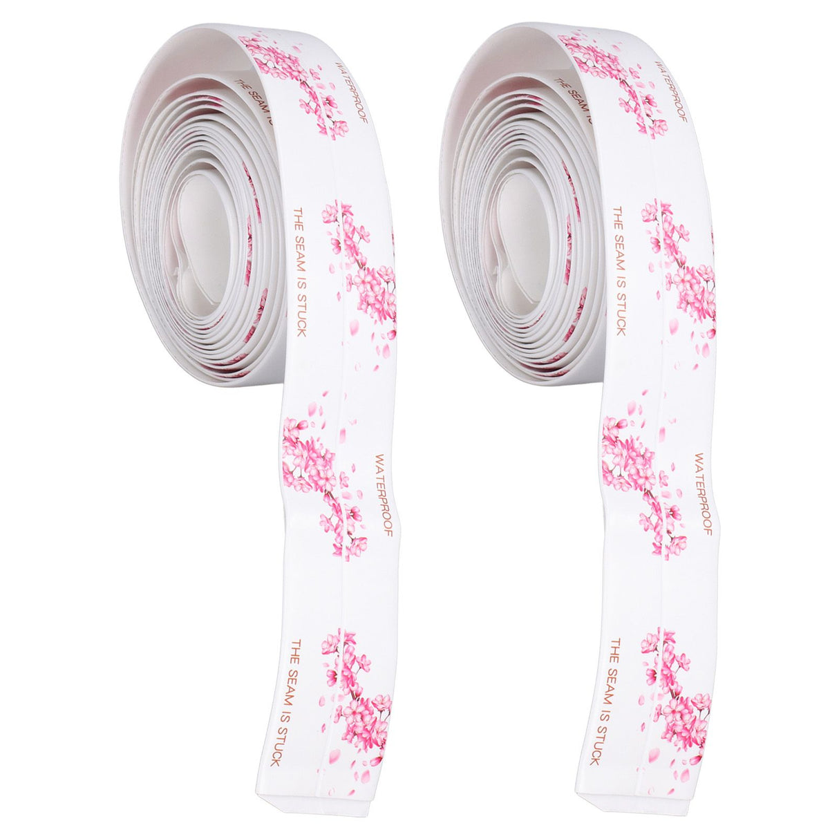 2Pcs Waterproof Tape Self Adhesive PVC Sealing Caulking Strip for Kitchen Bathroom 3.2 Meter