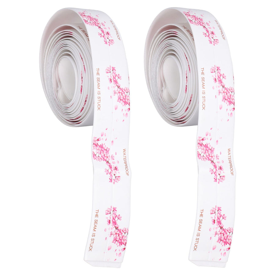 2Pcs Waterproof Tape Self Adhesive PVC Sealing Caulking Strip for Kitchen Bathroom 3.2 Meter